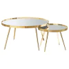 Coaster Fine Furniture 723918-S2 Kaelyn - 3 Piece Round Coffee And End Table Set - Gold