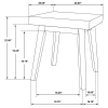 Coaster Fine Furniture 707797 Westerly - Square Wood Side End Table - Walnut Brown