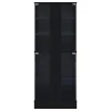 Coaster Fine Furniture 950398 Cabra - 4-Door LED Curio Display Cabinet - Black High Gloss