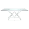 CoasterEssence 109451-S6 Beaufort - 6 Piece Rectangular Dining Set - Chrome And Gray