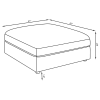 CoasterEssence 551326 Serene - Square Upholstered Ottoman - Charcoal
