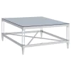 Coaster Fine Furniture 709728-S2 Lindley - 2 Piece Square Coffee And End Table Set - Chrome