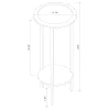CoasterEveryday 900936 Kirk - 1-Shelf Round Wood Plant Stand Side Table - Espresso