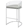 CoasterElevations 183406 Thermosolis - Clear Acrylic Bar Chair (Set of 2) - Chrome