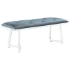 CoasterElevations 109453 Beaufort - Velvet Upholstered Dining Bench - Steel Gray