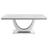 CoasterElevations 111101-S7W Kerwin - 7 Piece Rectangular Dining Table Set - White And Chrome