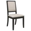 CoasterEveryday 101562 Louise - Upholstered Wood Dining Side Chairs (Set of 2) - Black