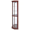 CoasterEssence 3393 Appledale - 6-Shelf Corner Curio Display Cabinet - Medium Brown