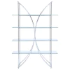 CoasterEssence 910050 Larson - 4-Shelf Glass Bookshelf - Chrome