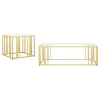 Coaster Fine Furniture 723608-S2 Adri - 2 Piece Coffee And End Table Set - Matte Brass