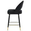 CoasterEssence 193569 Lindsey - Velvet Upholstered Counter Chair (Set of 2) - Black