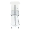 CoasterEssence 101064 Adolfo - Rectangular 2-Tier Home Bar Table - White High Gloss