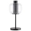 Coaster Fine Furniture 920211 Ingrid - Glass Shade Bedside Table Lamp - Black