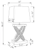 CoasterElevations 923289 Dominick - Tapered Mirrored Acrylic Table Lamp - Silver