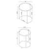 CoasterElevations 935936 Maylin - 2 Piece Round Glass Top Nesting Table Set - Gold