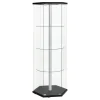 CoasterEveryday 950276 Zahavah - 4-Shelf Hexagonal Clear Glass Curio Cabinet - Black