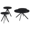 Coaster Fine Furniture 706268-S3 Briggs - 3 Piece Round Coffee And End Table Set - Black