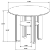 Coaster Fine Furniture 193668 Ottowa - Round Counter Height Dining Table - Brown