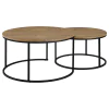 Coaster Fine Furniture 736030 Lainey - 2 Piece Round Nesting Coffee Table - Mango