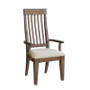 Samuel Lawrence Furniture S917-155 Seneca - Dining Arm Chair with Upholstered Seat - Brown
