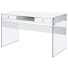 CoasterEveryday 800829 Dobrev - 2-Drawer Writing Desk - White High Gloss