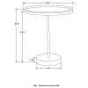 CoasterElevations 935881 Ginevra - Wood Top Marble Base Table - Natural And White