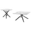 Coaster Fine Furniture 708138-S2 Carvell - 2 Piece Square Coffee And End Table Set - Mirage White