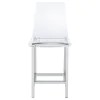 CoasterEssence 100265 Juelia - Counter Chair (Set of 2) - Chrome And Clear Acrylic