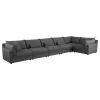 Coaster Fine Furniture 551681-SET Sasha - 6 Piece Upholstered Modular Sectional - Barely Black