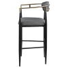 Coaster Fine Furniture 121189 Tina - Fabric Upholstered Bar Chair (Set of 2) - Dark Gray