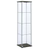 CoasterEveryday 950172 Bellatrix - 4-Shelf Clear Glass Curio Cabinet - Cappuccino