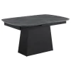 Coaster Fine Furniture 123131 Potero - Faux Marble Extension Leaf Dining Table - Black