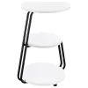 Coaster Fine Furniture 930071 Hilly - 3-Tier Round Accent Side Table - White And Black