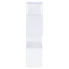 CoasterEveryday 800300 Emelle - 4-Shelf Glass Panel Bookshelf - White