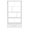 CoasterEssence 801574 Dylan - 4-Shelf Storage Bookshelf - White High Gloss