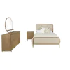 Coaster Fine Furniture 224301QCRM-S4 Arini - 4 Piece Queen Bedroom Set - Cream And Sand Wash