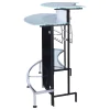CoasterEssence 100139 Keystone - Curved Glass Top Home Bar Wine Cabinet - Black