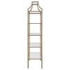 CoasterEssence 804393 Serena - 5-Shelf Glass Bookshelf - Gold