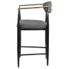 Coaster Fine Furniture 121186 Tina - Fabric Upholstered Counter Chair (Set of 2) - Dark Gray