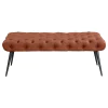 Coaster Fine Furniture 910335 Ella - Upholstered Tufted Bench Metal Legs - Rust