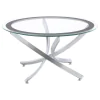 Coaster Fine Furniture 702588-S3 Brooke - 3 Piece Round Coffee And End Table Set - Chrome