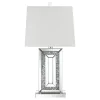CoasterElevations 923288 Ayelet - Tapered Shade Mirrored Table Lamp - Silver