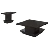 Coaster Fine Furniture 705168-S2 Reston - 2 Piece Square Coffee And End Table Set - Cappuccino