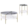 Coaster Fine Furniture 710338-S2 Jonelle - 2 Piece Round Coffee And End Table Set - Gold / Smoke