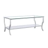 CoasterEssence 720338 Saide - Rectangular Glass Top Coffee Table - Chrome