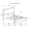Coaster Fine Furniture 224771KE Caraway - Wood Eastern King LED Panel Bed - White