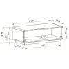 Coaster Fine Furniture 710768 Paseo - Rectangular Cocktail Coffee Table - White High Gloss