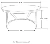 CoasterEssence 931227 Miguel - Round Marble Top Coffee Table - White And Black