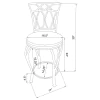 CoasterEveryday 122059 Adamsville - Upholstered Swivel Counter Height Stool - Black