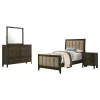Coaster Fine Furniture 224421T-S4 Wilkes - 4 Piece Twin Bedroom Set - Dark Cocoa